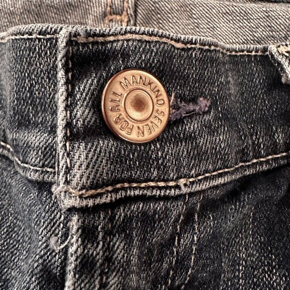 7 For All Mankind Denim Jeans Women Dojo Flared Mid Rise Pants Wide Leg Y2k - Picture 16 of 16